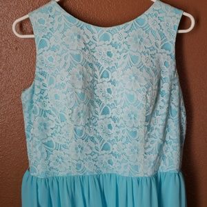 A size 16 long Ocean Blue Colour Bridesmaid dress